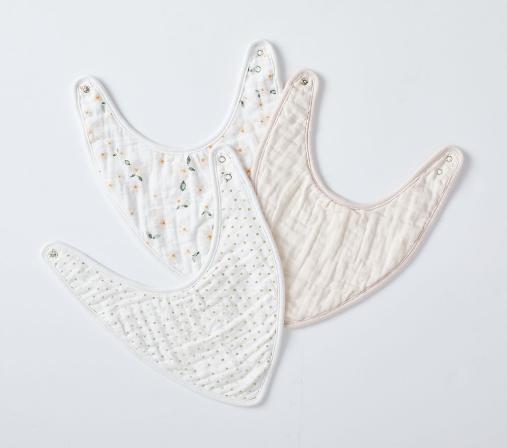 Organic Meredith Muslin Drool Bib Set